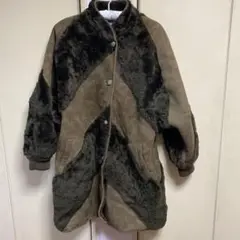 レジー LESY 毛皮ハーフコート ラム皮 42 ブラウン