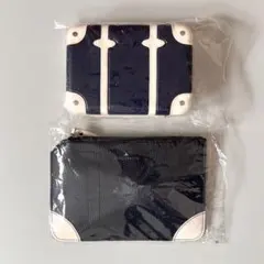 新品 ANA ファーストクラス アメニティ グローブトロッター ポーチ ネイビー
