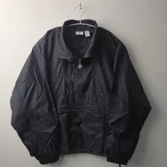 【90s】JERZEES ナイロン アノラック パーカー ブラック UAE製