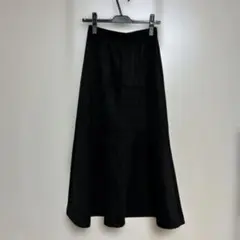 【ジーナシス】　スウェード調マーメイドスカート　黒　Sサイズ