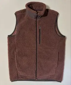 無印良品　紳士　ボアフリースベスト・レンガ(S)
