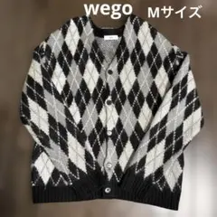 WEGO アーガイル柄 ニットカーディガン Mサイズ