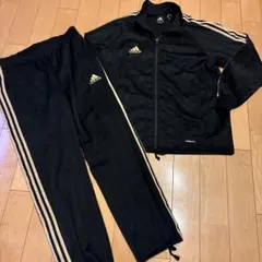 希少【adidas】アディダス　ジャージ　セットアップ　スウェット　黒×黄