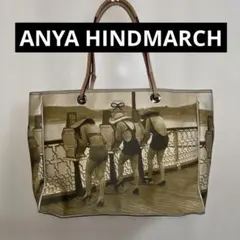 ANYA HINDMARCH♦︎転写プリントトートバッグ　♦︎A4♦︎レトロ♦︎即購入可のサムネイル