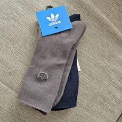 adidas グレー ネイビー ソックス 2足セット