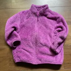 UNIQLO キッズ　ファーリーフリース　ジャケット　紫色 サイズ　100