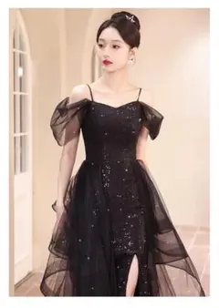 豪華レースドレス　お洒落で派手すぎないパーティー用