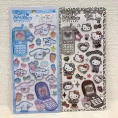 平成ハッピーフォン シナモロール ギャルキティ 黒 2枚セット