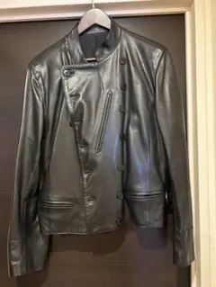 agnes b CU32 フィフルブルゾン ナポレオン レザージャケット 38 agnes b CU32 フィフルブルゾン ナポレオン レザージャケット 38