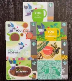 レア！ スターバックスカード ハミングバードプログラム 7枚セット◎PIN未削り