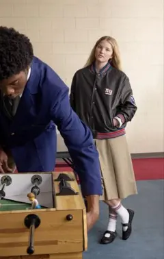 ZARA NFL フェイクレザーボンバージャケット