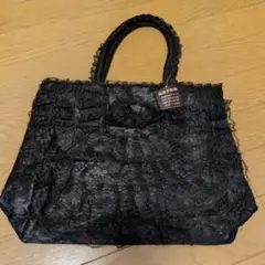 【新品未使用】ブラックレース フォーマル トートバッグ