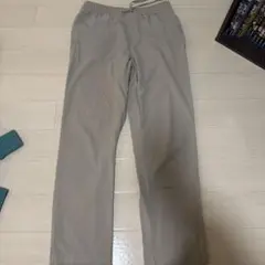 ベージュ チノパン ゴムウエスト