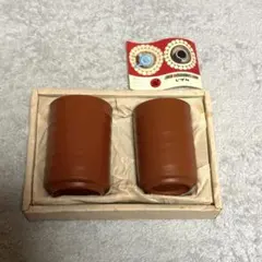 いずみ　湯呑み2つセット　朱泥組湯呑