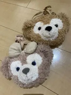 美品☆ダッフィー シェリーメイ ポシェット パスケース コインケース ペア