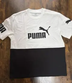 PUMA ロゴ Tシャツ XL ホワイト/ブラック