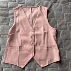 ベストピンクVネックサイズXS