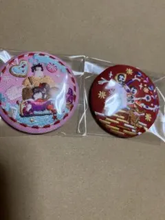 ディズニー刺繍缶バッチ　リメンバー・ミー　シュガーラシュ　合計2点セット