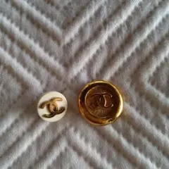 CHANEL ホワイト ゴールド ボタンセット