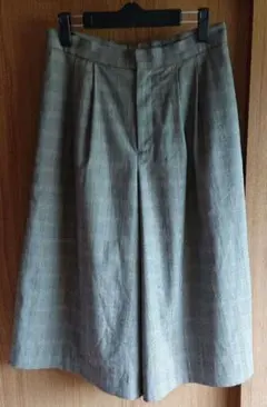 COMME CA ISM チェック柄ワイドパンツ