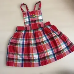 MIKI HOUSE チェック柄ノースリーブワンピース