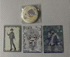 カラフルピーチヒロくん サンリオ缶バッチ とトレカ3枚