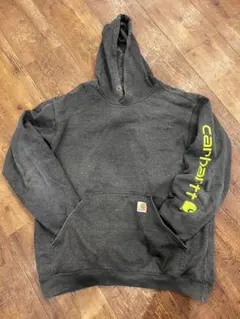 アメリカ古着Carhartt グレー パーカー フード付き