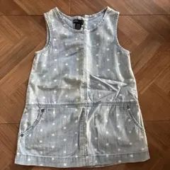 babyGap 水色ドット柄ワンピース 18-24ヶ月