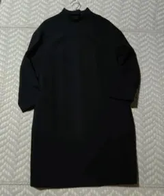 O wau no オアーノ キーネックダブルクロスワンピース ネイビー PM