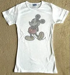 ミッキーマウスラインストーンTシャツ　未使用