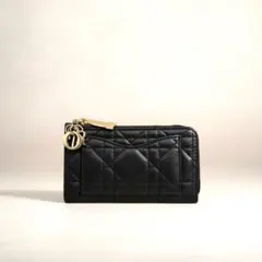 ディオール　フラグメントケース　コインカードホルダー　ブラック　カナージュ