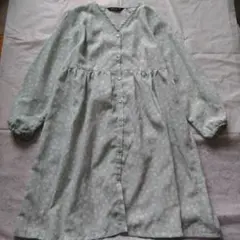 【futafutaフタフタ】花柄ワンピース グリーン系 120cm