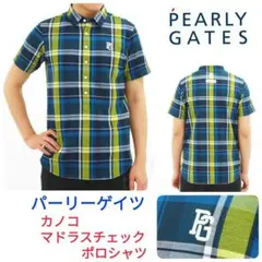 パーリーゲイツ★カノコマドラスチェックポロシャツ 4