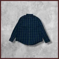 り*ん様 US古着 IZOD アイゾッド チェック シャツ 長袖 グリーン系 L