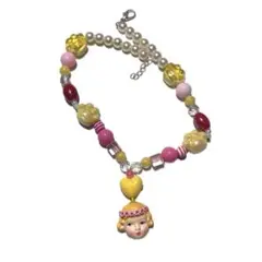 y2k 平成ギャル　ピンクネックレス カラフルビーズチョーカー　手作り00s