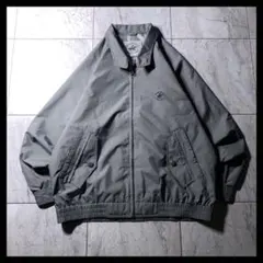 レトロ古着 短丈 スイングトップ ハリントンジャケット カーキ ギンガムチェック