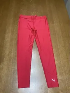 PUMA 赤 トレーニングパンツ(タイツ) レディースM