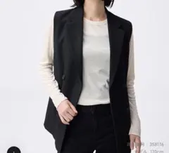 ジーユー　ソフトシアークルーネックT