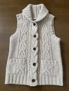 スタディオクリップ　ウールベスト　明るめベージュ