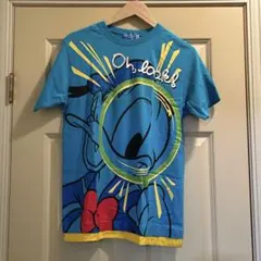 ドナルドダック Tシャツ 青色　ディズニー