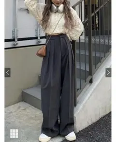 ダブルタックワイドパンツ[pm370]