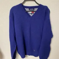TOMMY HILFIGER Vネックセーター 青
