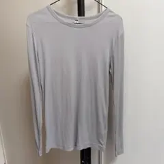UNIQLO 長袖Tシャツ L ライトグレー