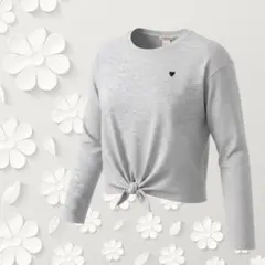 ⭐️H&M⭐️女の子　長袖Tシャツ ライトグレー