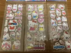 【新品】サンリオ ハローキティ ぷくぷくシール 平成 レトロ 3枚セット②