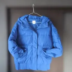 GAP 青 ダウンジャケット フード付き