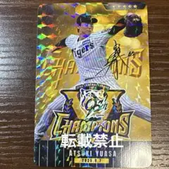 阪神タイガース 虎タウンカード2025 湯浅京己 リーグ優勝記念カード サイン付