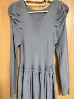 LILLIAN CARAT ロングワンピース ブルー