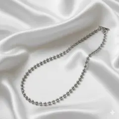 ネックレス　ボール　6㎜　チェーン　マンテル　ステンレス