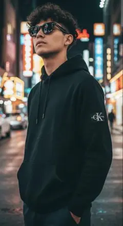 新品未使用✌️Calvin Klein Jeans モノグラムパッチパーカー　S